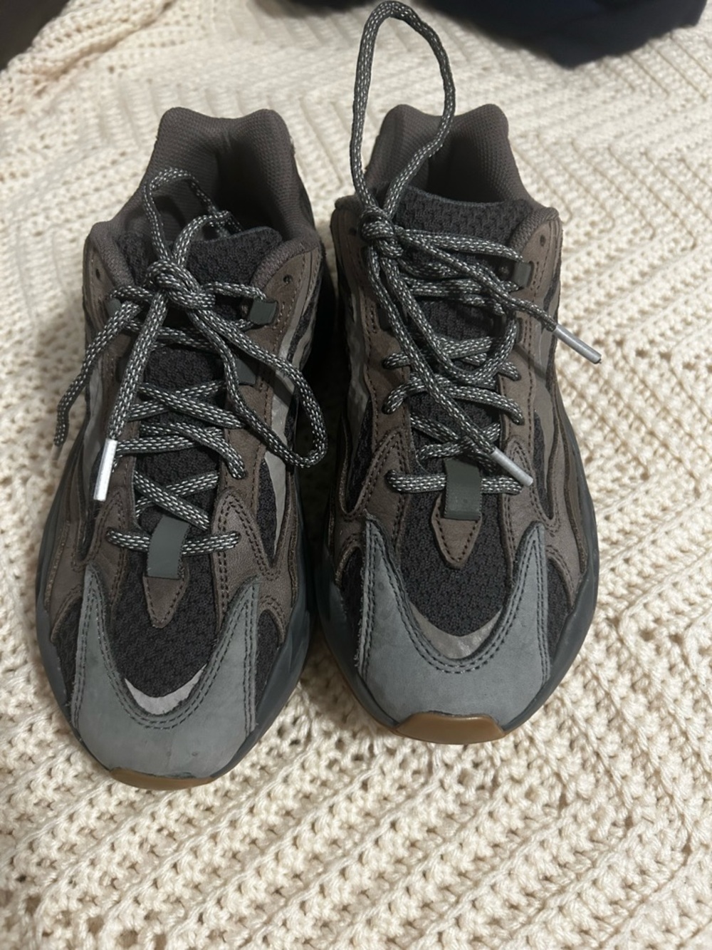 Yeezy Kids Dark Brown and Gray Chunky Sneaker